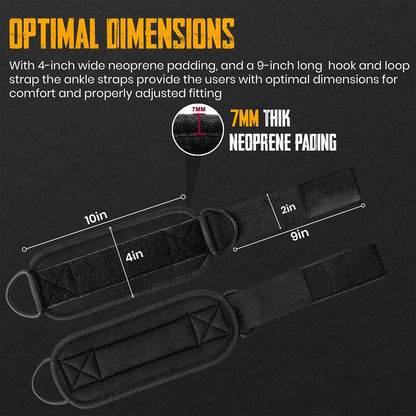 Black Ankle Straps | Pair