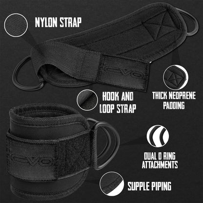 Black Ankle Straps | Pair