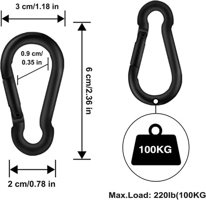 Black Carabiner Attachment | Pair