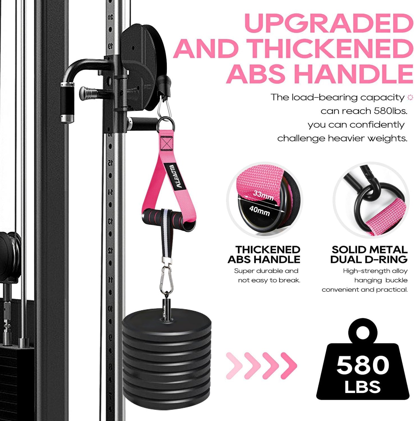 Pink Heavy Duty Handles | Pair