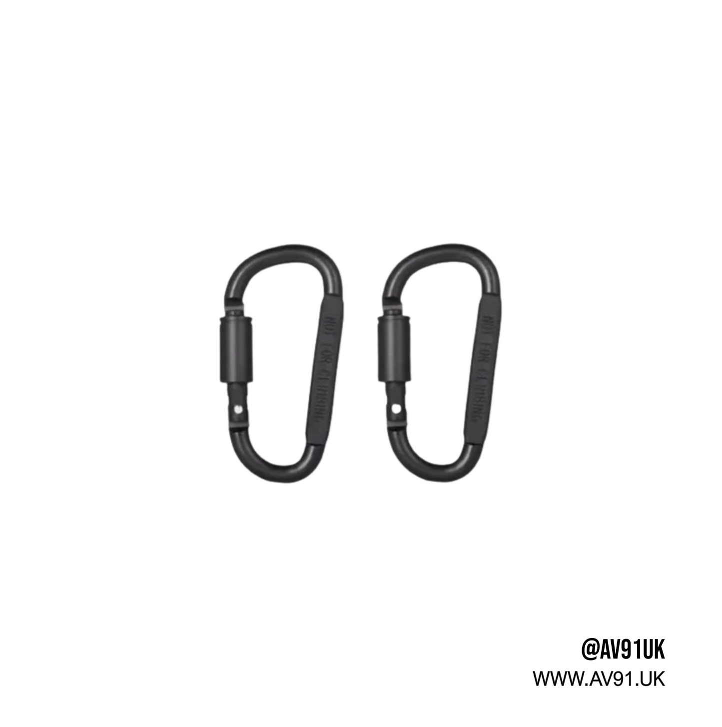 Black Lockable Carabiner | Pair