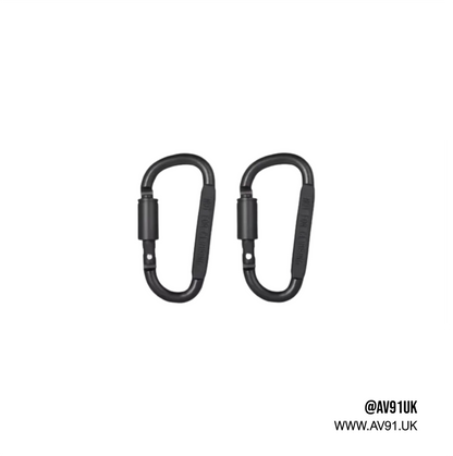 Black Lockable Carabiner | Pair