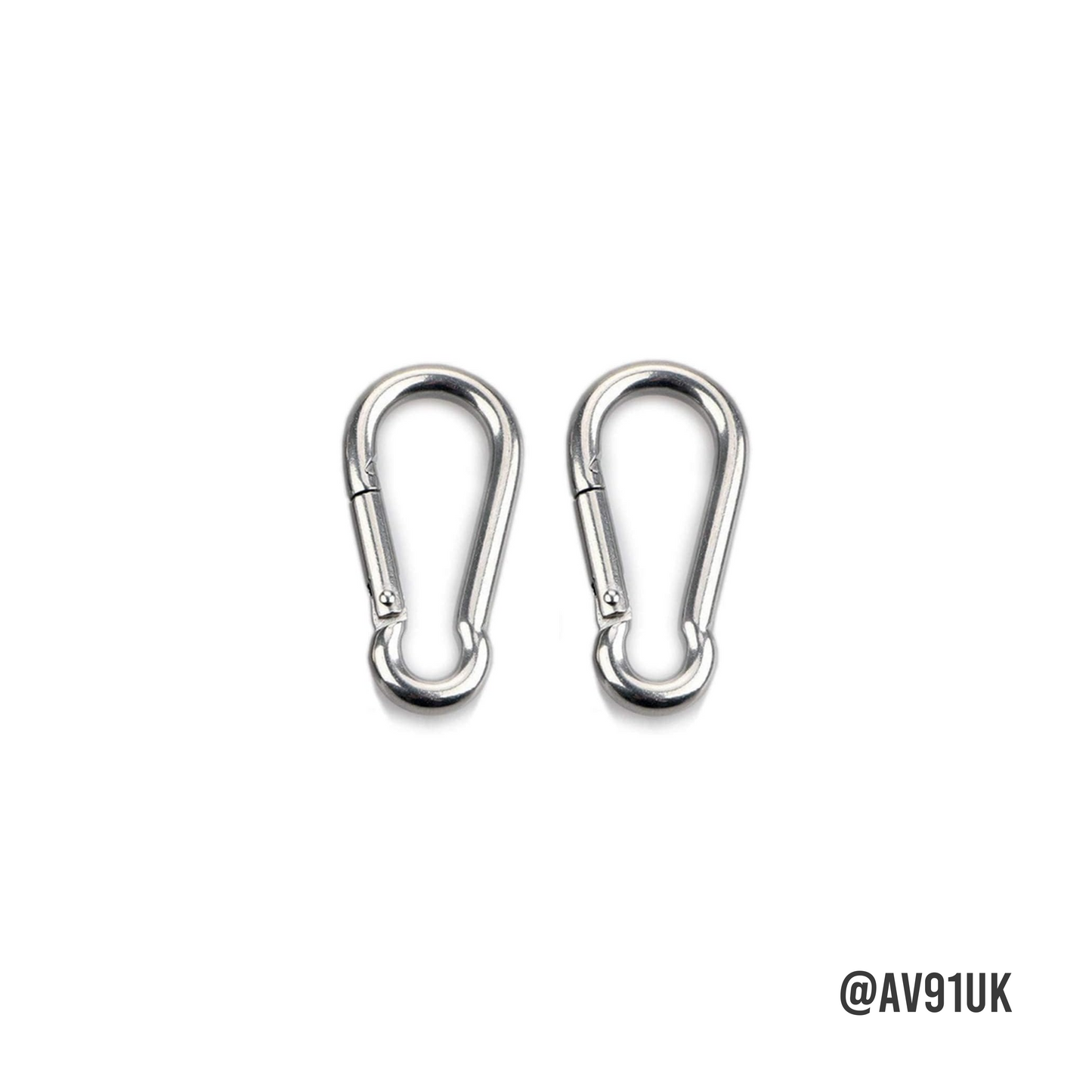 Durable carabiners for gym use and resistance bands. Not for climbing. Ideal for home workouts, cable machines and more