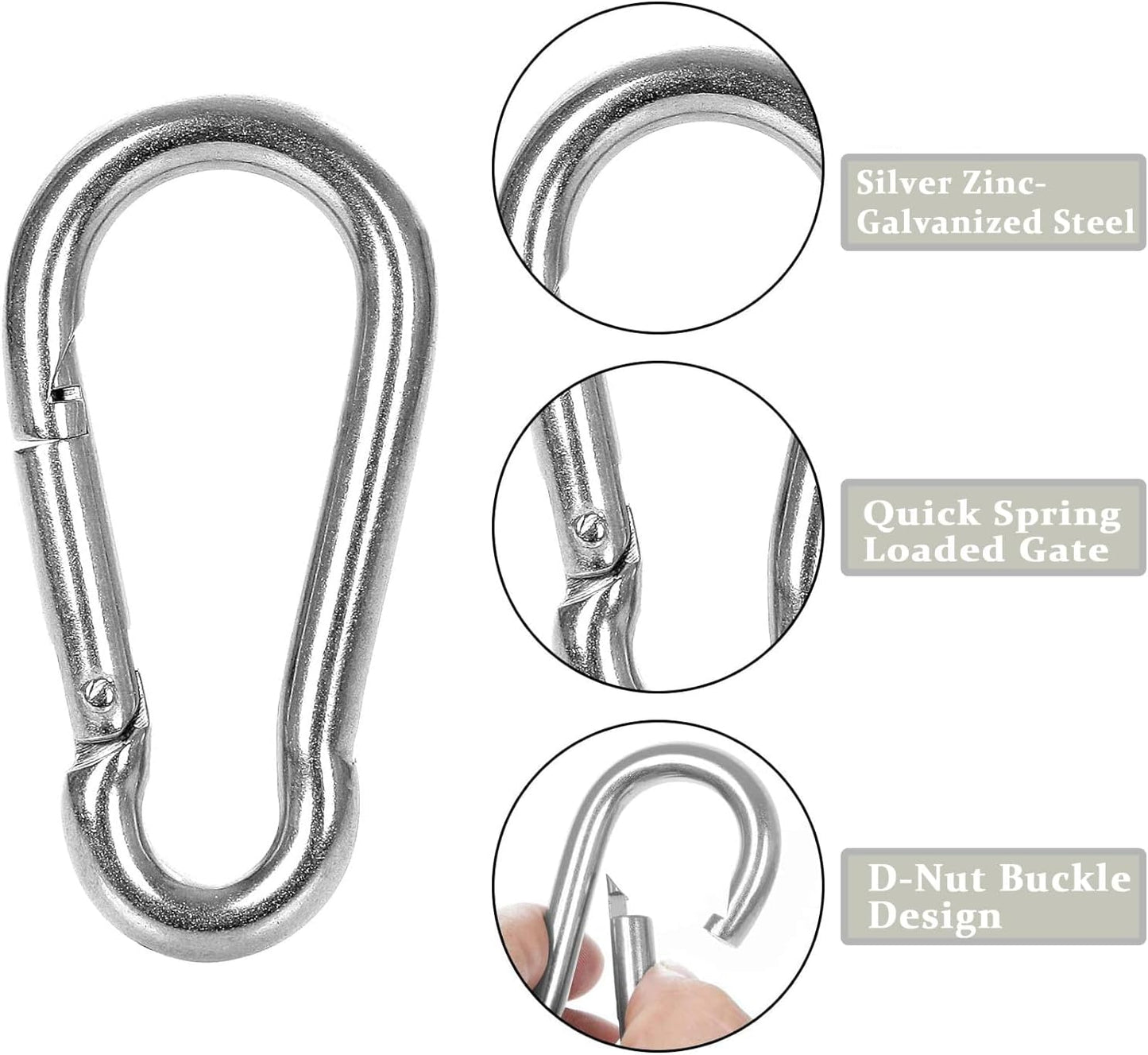 Chrome Carabiner Attachment | Pair
