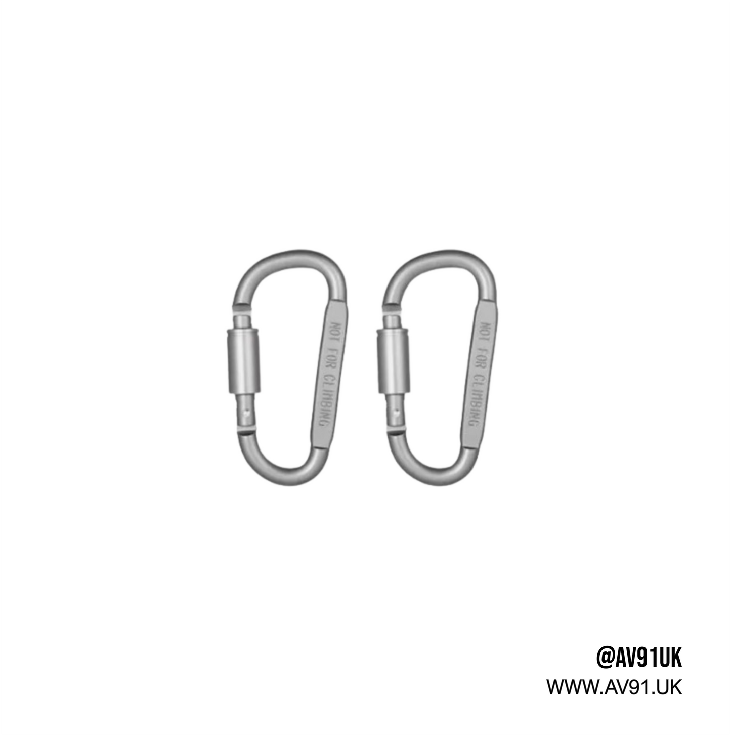 Chrome Lockable Carabiner | Pair