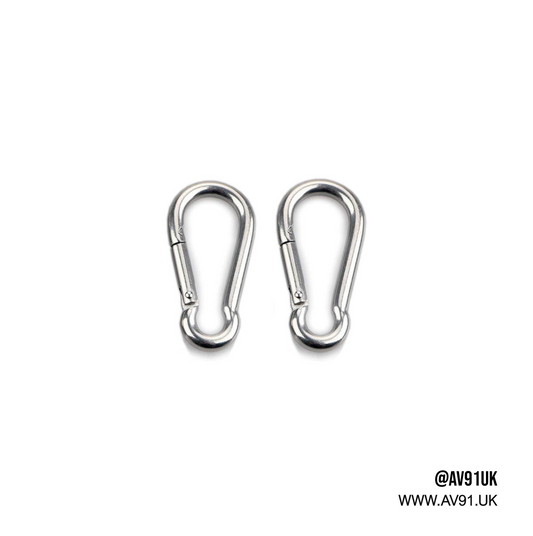 Chrome Carabiner Attachment | Pair